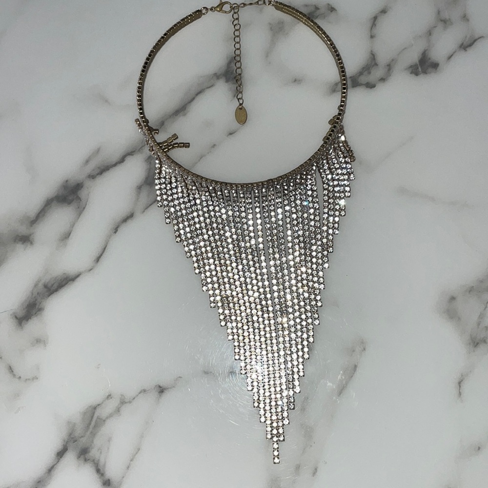 ZARA WATERFALL CHOKER RHINESTONE